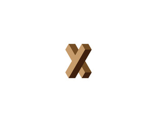 Wall Mural - Letter X or XY isometric logo design template. 