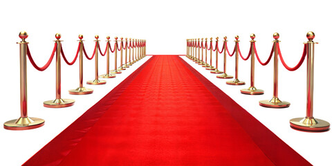 A red carpet isolated on transparent background