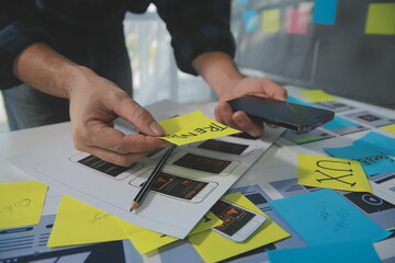 ux graphic designer creative sketch planning application process development prototype wireframe for