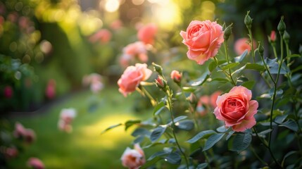 Rear Garden Blooming Roses