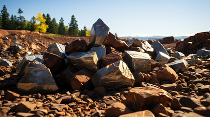 Sticker - Fine-Crushed Stone From Larger Rocks 