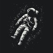 © Wi - Astronaut silhouette in outer space illustration template design