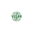 © Proarts360 - Vegan logo with green leaves for organic Vegetarian friendly diet, Vegan icon set. Bio, Ecology, Organic logos and icon, label, tag. Green leaf icon on white background.