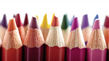 Wall Mural - A row of pencils with different colors and one of them is broken