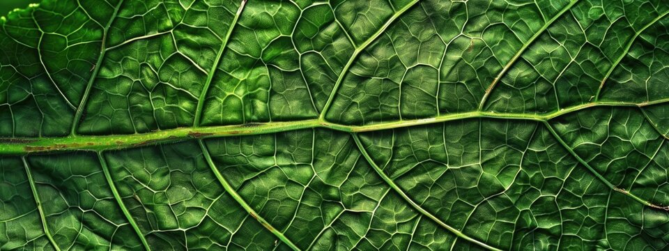 Vibrant green leaf texture wallpaper.