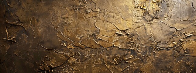 Wall Mural - Elegant and textured background with golden metallic tones.