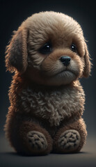 cute puppy, head alone