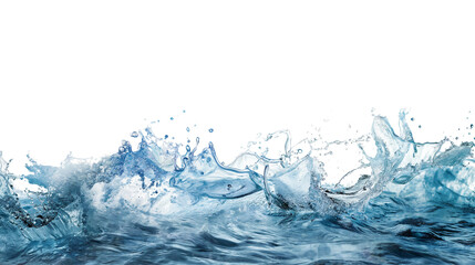 Blue water splash isolated transparent 