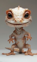 Poster - A cartoon lizard with a big smile on its face