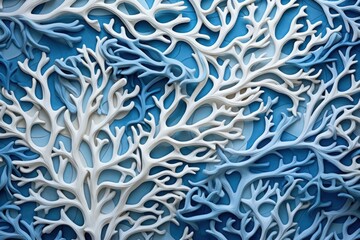 Wall Mural - Coral reef pattern art backgrounds.