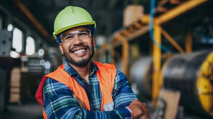 Construction Worker Helping Client on Site Generative AI