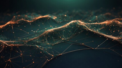 Poster - Illustrate an abstract representation of a luxurious data network