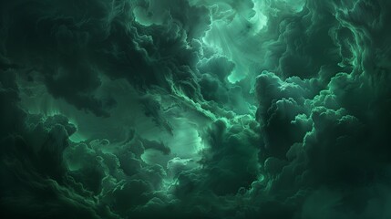 Poster - Abstract and dramatic stormy sky with dark clouds and bright lightning, ideal for fantasy and nature themes, capturing the power and beauty of the weather.