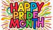 © Valeriia19 - Happy Pride Month: A Joyful and Vibrant Typography Design Celebrating Unity and Diversity in Rainbow Colors