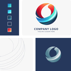 Wall Mural - Minimalist Vibrant and colorful business logo