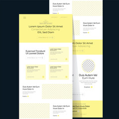 Wall Mural - Web and Email Template Design One-Page, Flat Design, and Newsletter Layouts for Corporate and Online Marketing