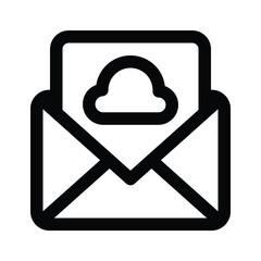 Wall Mural - an icon of cloud mail, ready to use and download