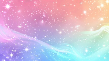 Wall Mural - Abstract background with soft prismatic iridescent rainbow gradient colors mermaid theme for girl party