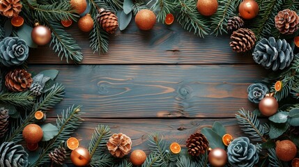 Wall Mural - Christmas background, copy space