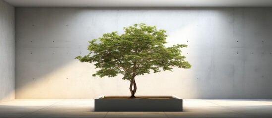 Wall Mural - The interior of a small tree with plenty of copy space image