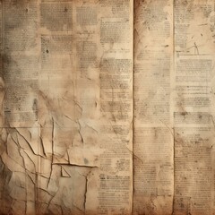 Wall Mural - old newspaper texture with paper, old paper texture with effect, old newspaper background grunge texture, Newspaper paper grunge vintage old aged texture background