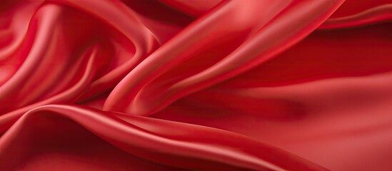 Poster - The background is a red satin or silk fabric providing a copy space image