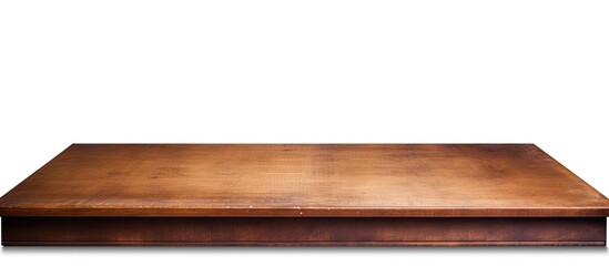 Aufkleber - top wooden long table isolated on white background Brown desk. copy space available