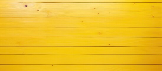 Aufkleber - A decorative device on a yellow background with space for text The concept of home interior about a child top view yellow wooden background. copy space available