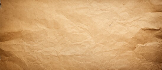 Poster - crumpled kraft paper background vintage paper texture sign. copy space available