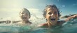 © Gular - Happy little boys enjoying relaxing and splashing in water. copy space available