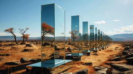 landscape made of mirrors
