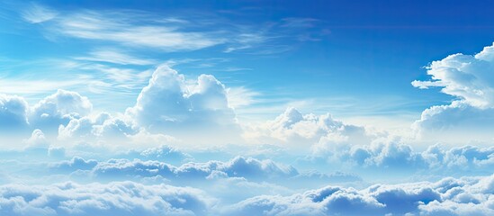 Wall Mural - Beautiful natural scenery sky clouds the air. copy space available