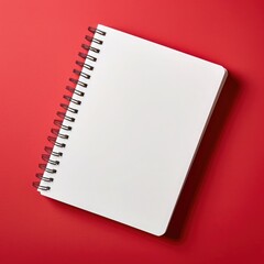 school notebook mockup, spiral notepad on a table