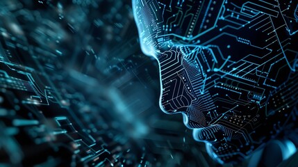 Aufkleber - Cyber security concept Professionals use artificial intelligence AI and techniques to protect organizations from potential threats Protecting networks systems and programs from digital : Generative AI