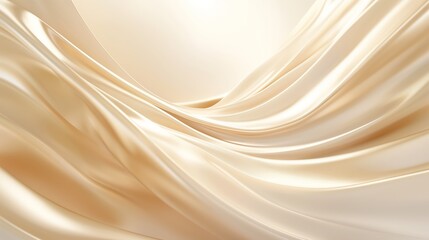 Abstract draped fabric in soft ivory and beige tones.