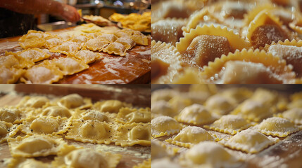 Wall Mural - close up view of a pile of pasta