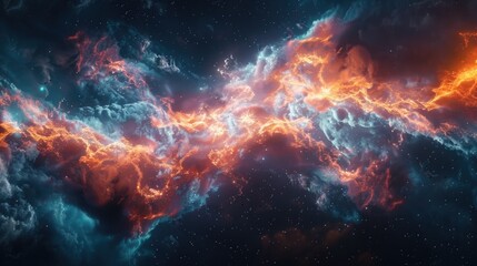 Wall Mural - Captivating view of a nebula, showcasing the beauty of outer space