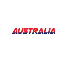 Fototapete - The word Australia in the colors of the Australian