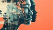 © Khoirul - Illustration of a woman's head tie sideways modern cyborg robot artificial intelligence technology.