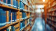 © RM Graphics - Abstract blurred public library interior space. blurry room with bookshelves by defocused effect. use for background or backdrop in business or education concept