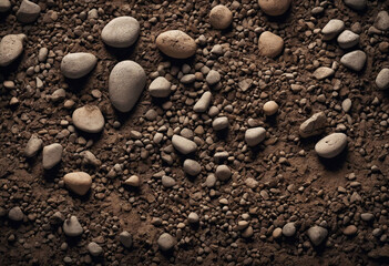 Wall Mural - Close-Up of Soil with Rocks and Roots