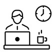 © Prosymbols - An outline icon of office employee