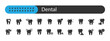 © kornkun - set of dental icons, dentist, teeth, oral care