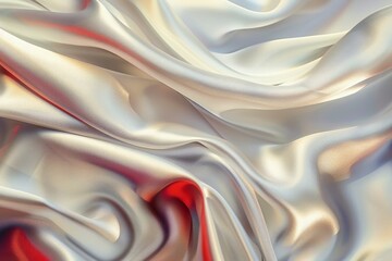 Luxurious silk fabric texture, abstract design with smooth waves and elegant patterns