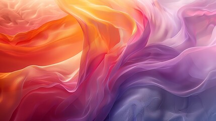 Wall Mural - An abstract art piece with flowing lines and harmonious color gradients, designed to evoke a sense of calm and contentment within the viewer. Clipart illustration style, clean, Minimal,