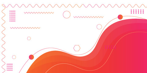 Colorful banner template with gradient color. Design with liquid form. with a combination of yellow and pink with a modern 
