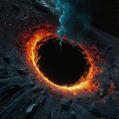 Wall Mural - blackhole wormhole, science concept