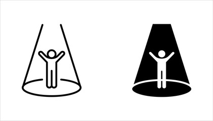 Fototapete - spotlight icon set. Searchlight icon. vector illustration for mobile concept and web design on white background