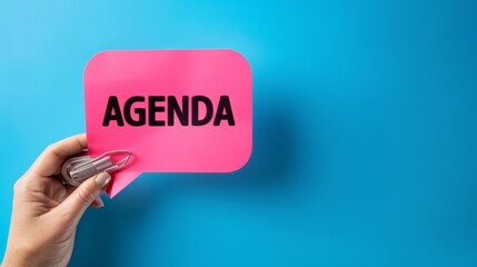 Leinwandbilder - The agenda speech bubble