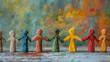 © Sawyer0 - A group of people who formed a line, holding hands. This simplicity of the gesture carries a profound message of unity, solidarity and the power of common action.